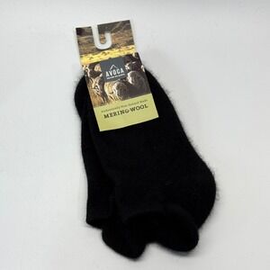 Avoca Possum Slipper Liner Small Black Merino Wool Angora New Zealand AVS017